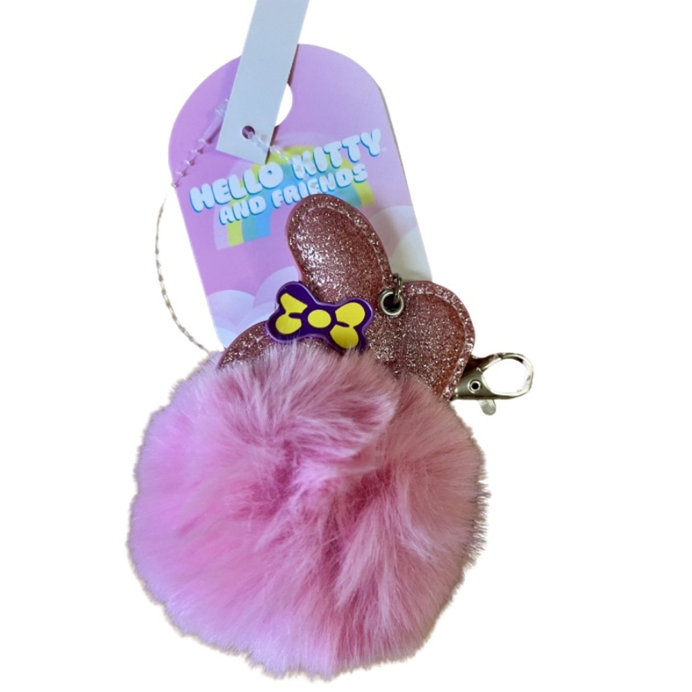 Sanrio My Melody Pink Pom Pom Keychain Bag Charm 🎀